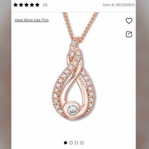 Interwoven™ 1/10 CT. T.W. Diamond Pendant in 10K Rose Gold - 19"